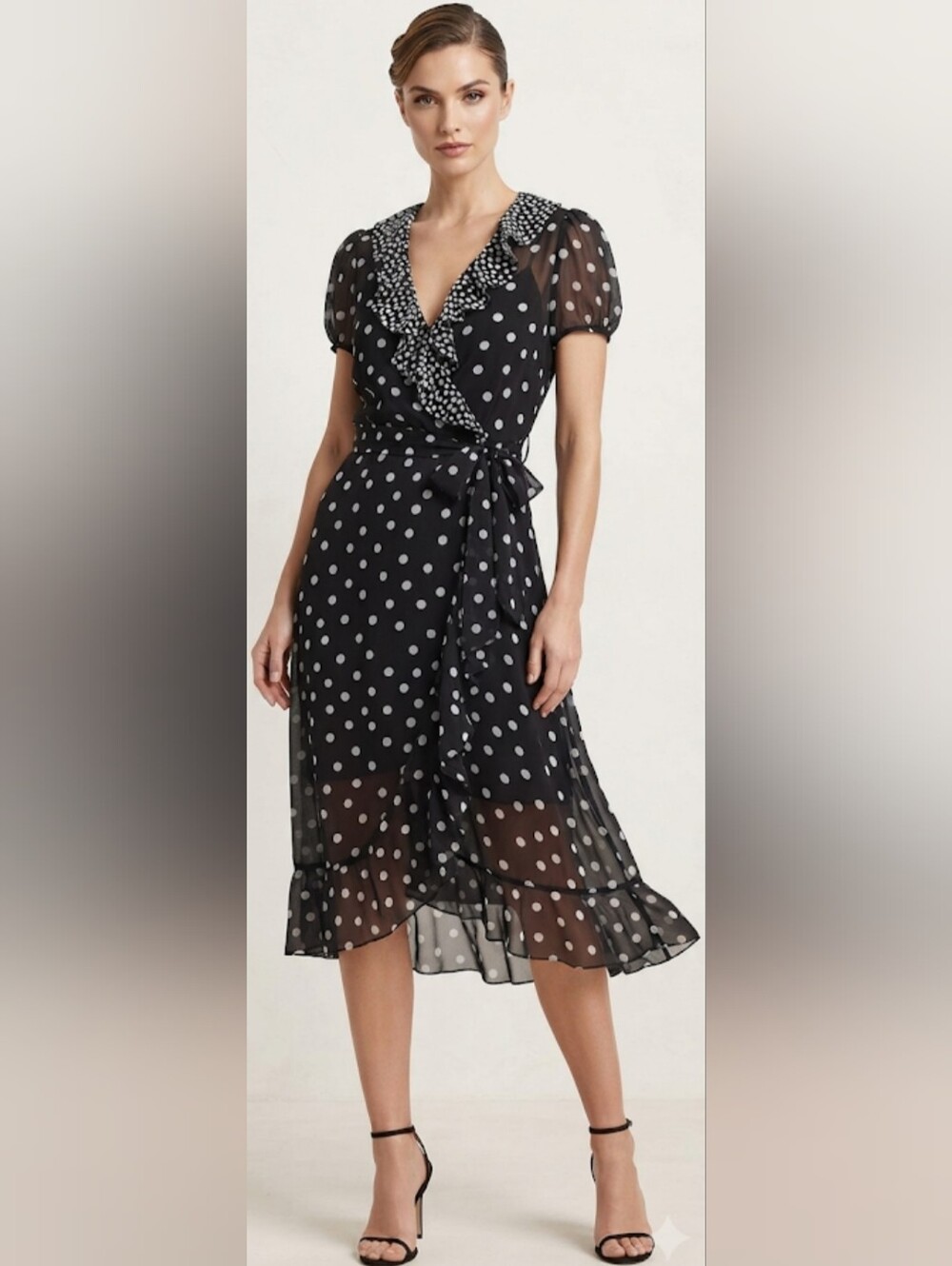 Polka Dot Black and White Dress
